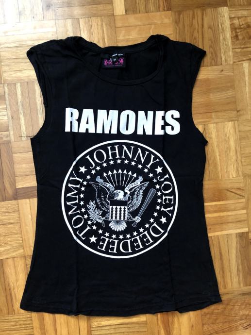Črna majica Ramones brez rokavov