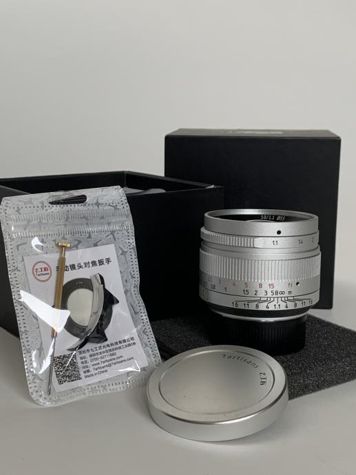 7artisans Photoelectric 50mm f/1.1 objektiv Leica M Sony NEX (srebrn)