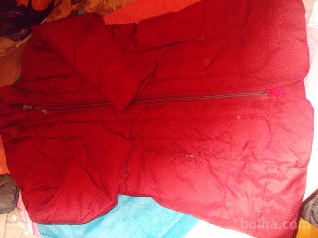 Dekliška bunda-bordo rdeča vel.10let