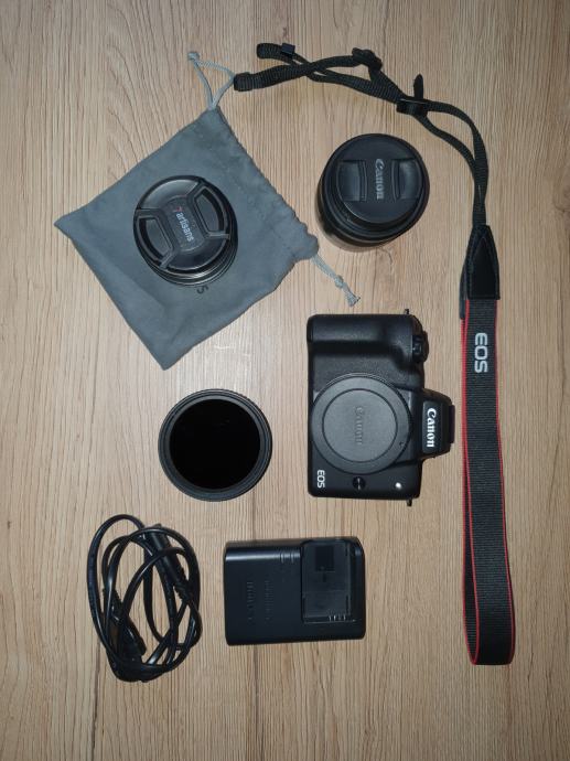 Canon EOS M50 + Kit lens 1545mm + 50mm Prime lens + ND filter