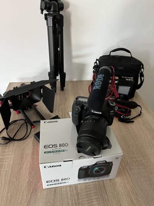 Canon EOS80D + EF-S 18-135mm IS USM z dodatno opremo