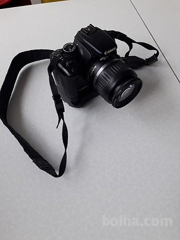 Canon eos 400d , objektiv, grip, baterije polnilec, fotografska torba