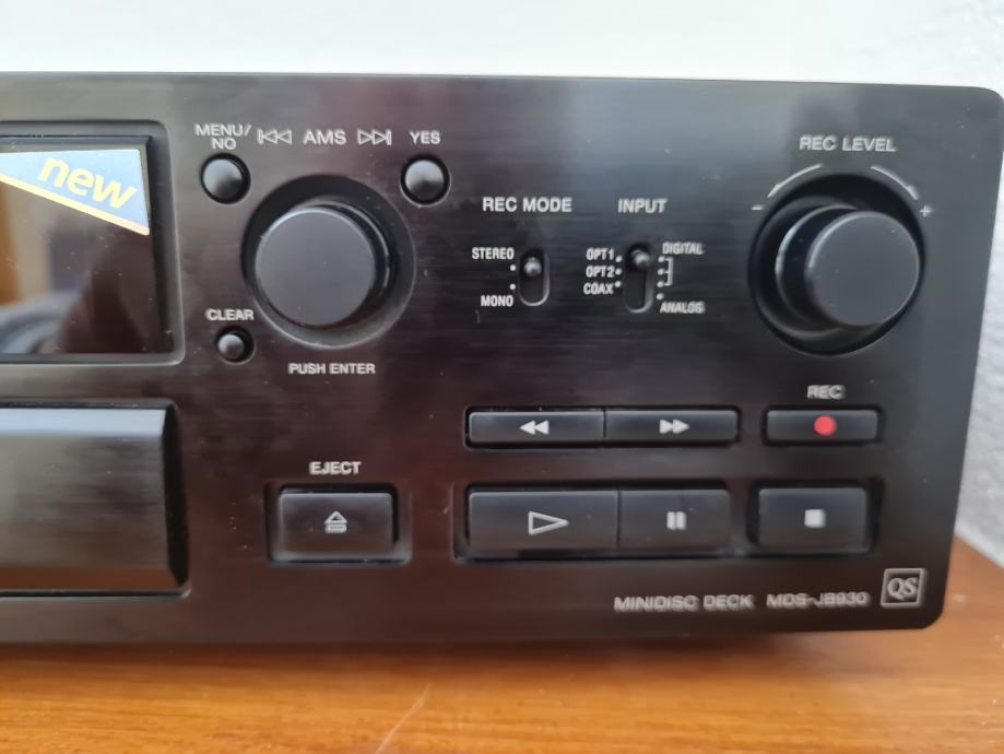 SONY MDSJB930 QS, MiniDisc player/recorder