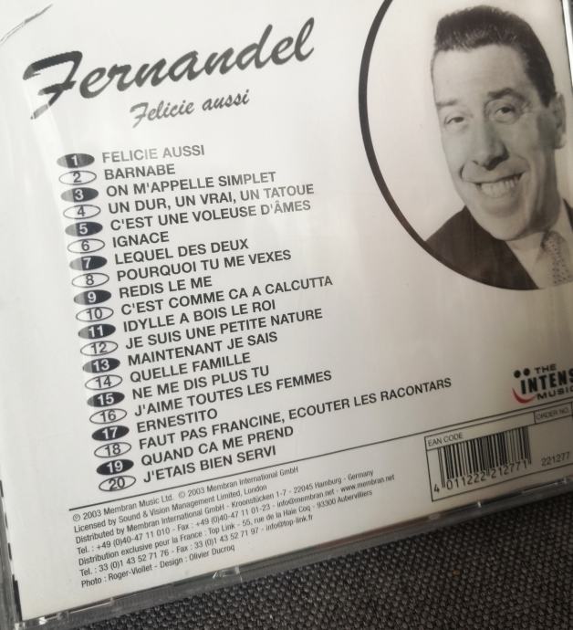 Fernandel Felicie aussi (CD, 2003), 20 pesmi