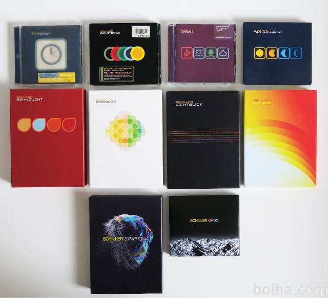 Schiller zbirka CD/DVDjev od 1999-2014