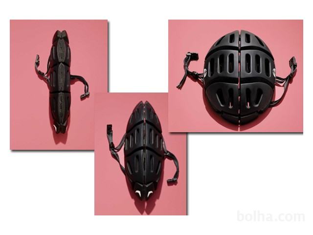 Zložljiva kolesarska čelada Morpher 52-58 cm, mat črna