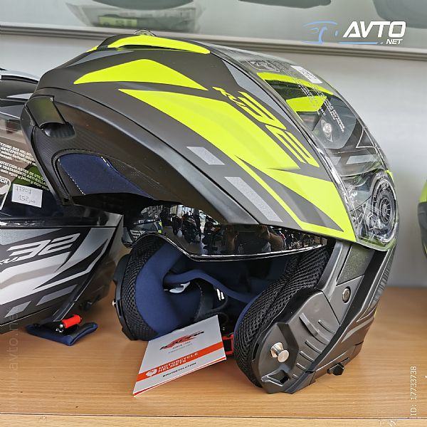 Casco De Moto Hombre KV32 Orlando P/J Strong Azul Amarillo Casco