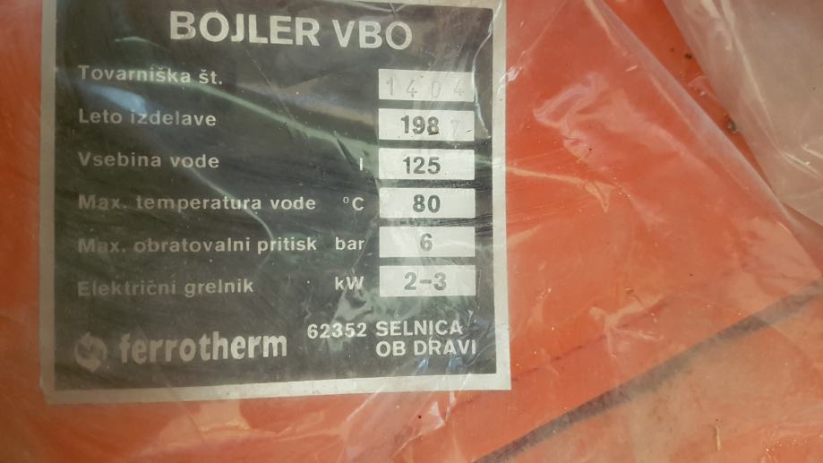 Ferrotherm Bojler VBO 125l