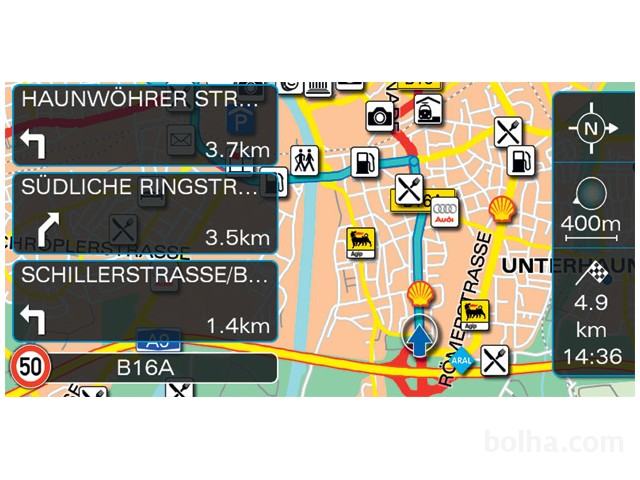 Karta za avtomobilsko navigacijo Audi MMI Evropa DVD (2015)