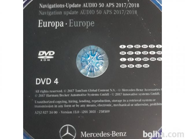 Mercedes navigacija NTG4-212 2018 DVD Audio 50 Aps EU