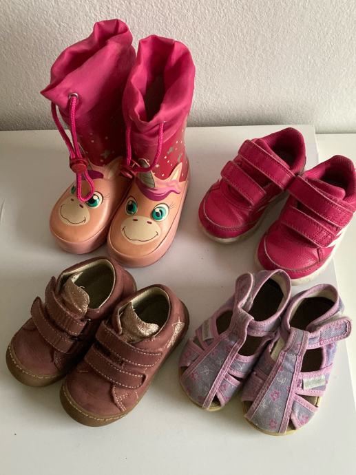 dekliške superge Adidas, čevlji Ciciban, škornji za dež št. 20