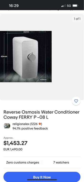 Nov Filter vode osmosis Conway namizni
