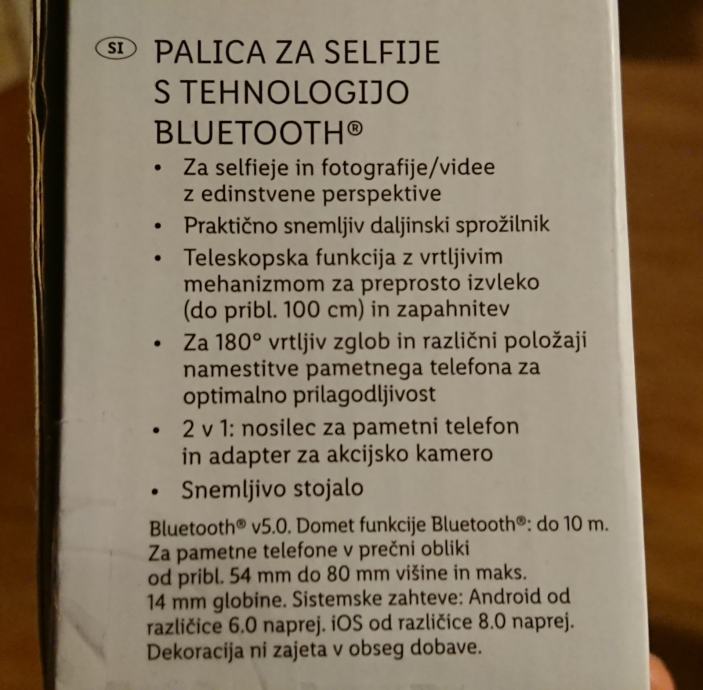 Palica za sebke (selfie stick), Silvercrest, bluetooth