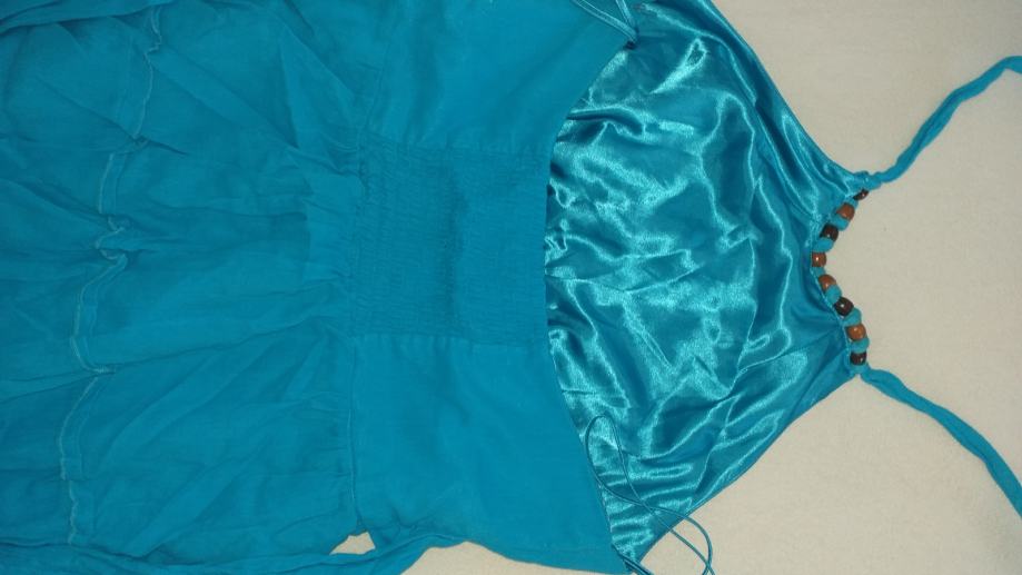 Prodam zelo lepo ohranjeno modro obleko št:38 podloženo