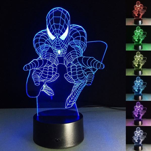 3D led lučka "SPIDERMAN 2 " -7 BARV ( GARANCIJA ! )