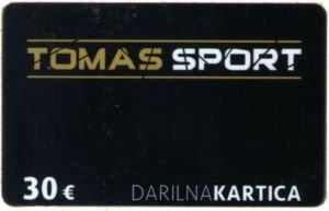 2 x Darilna kartica Tomas Sport 30€
