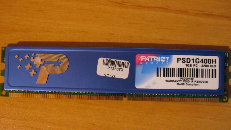 DDR RAM 1 GB 400MHz PC3200 PATRIOT