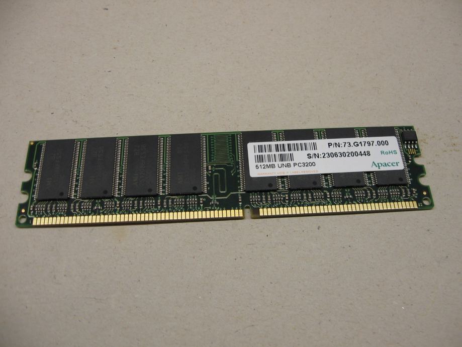 RAM Apacer 512MB CL3 (DDR)