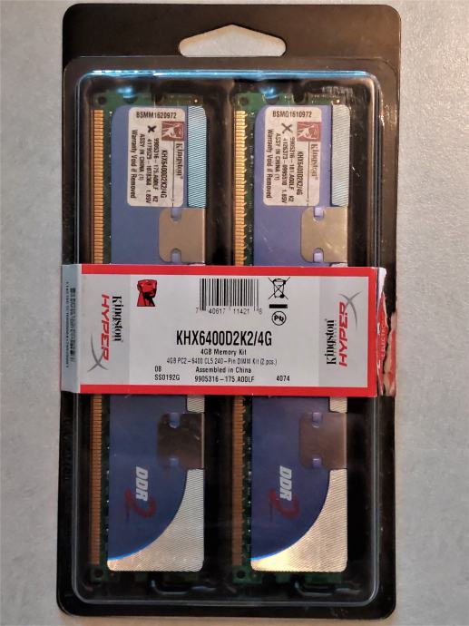 Kingston DDR2 PC2-6400 800MHz 8Gb - 4x 2Gb