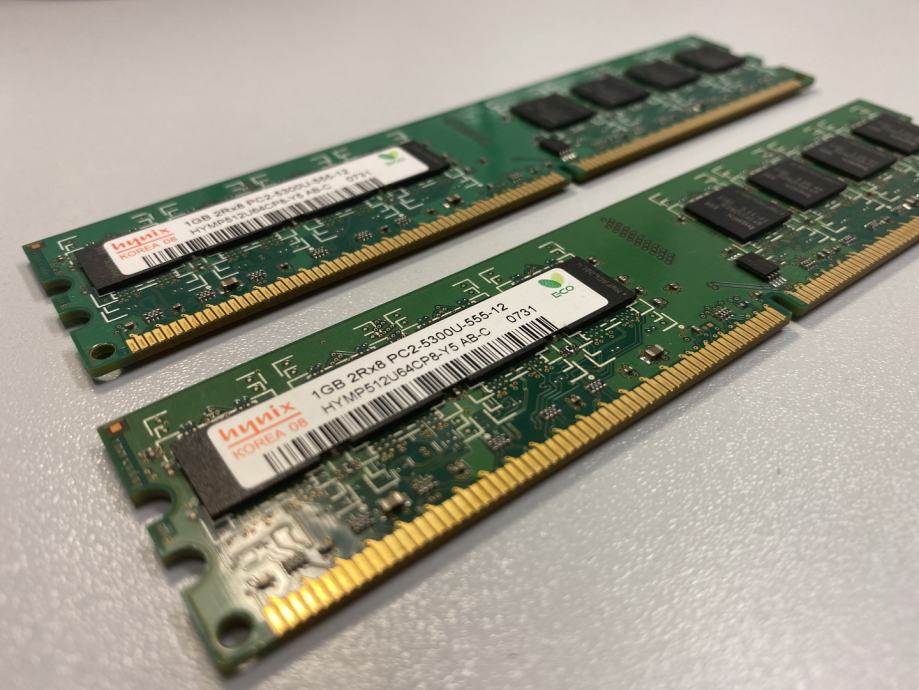 Pomnilnik RAM DDR2 Hynix 2x1Gb PC2-5300U