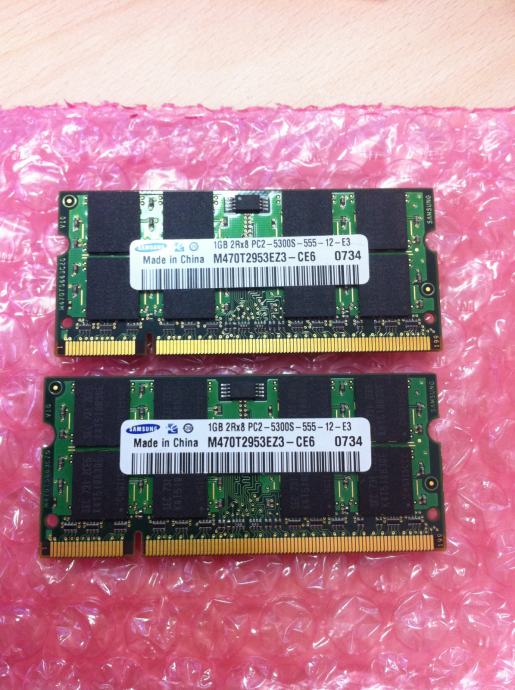 2x1GB DDR2 RAM Samsung PC2-5300S M470T2953EZ3-CE6