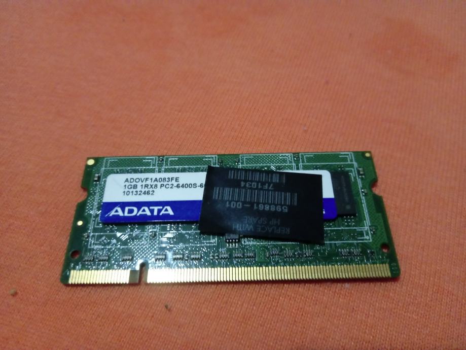 Adata 1GB DDR2 Memory SO-DIMM 200pin PC2-6400S 800MHz ADOVF1A083FE