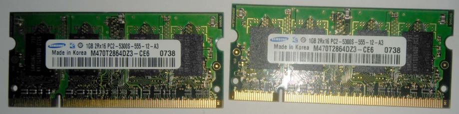 DDR2 pomnilnik 2x1GB za prenosnik