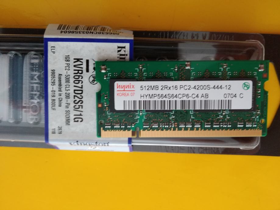 HYNIX DDR2 RAM 512 MB 800 MHZ za prenosnik