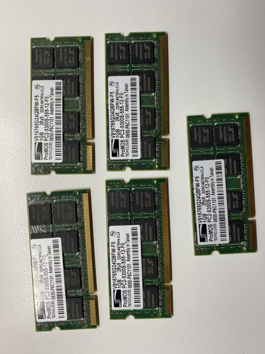 Pomnilnik RAM Promos DDR2 3x 1Gb PC2-5300S