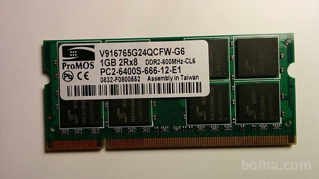 ProMOS 1GB 2Rx8 DDR2-800mhz - CL6 PC2 - 6400S-666-12-E1