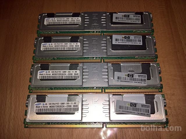 4 X 1GB 2Rx8 PC2 5300F 555-11-B0 FB DIMM ram ddr2