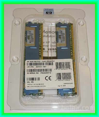DDR2 Hewlett Packard HP HP 4GB FBD PC2-5300 2X2GB LP Kit