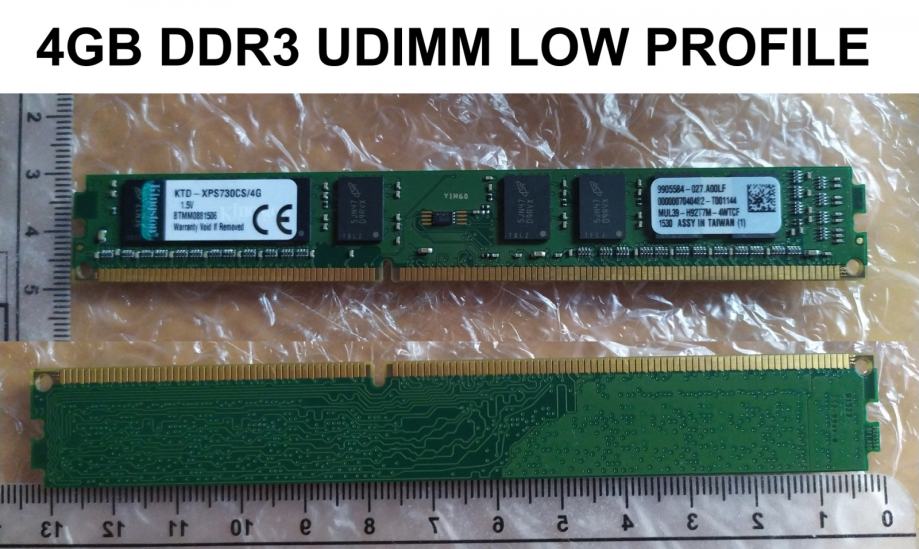 4GB DDR3 UDIMM PC3-12800U 240-Pin Low Profile 1.5v KTD-XPS730C/4G