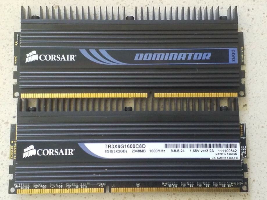 Corsair DDR3 6GB - 3x2GB TR3X6G1600C8D