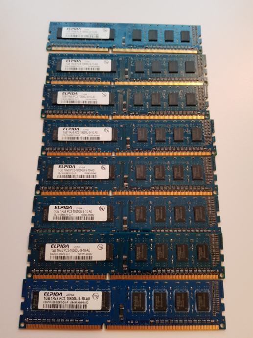 DDR3 1GB PC3 10600U 1333MHz - RAM za stacionarni računalnik