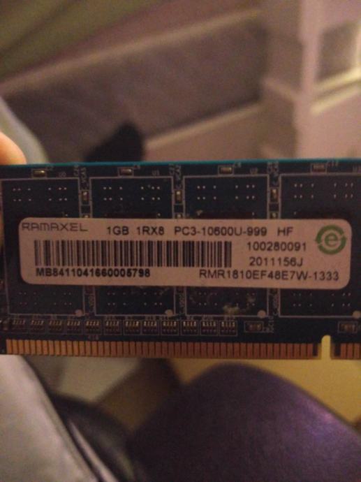 Ram 2GB = 2X1GB DDR3