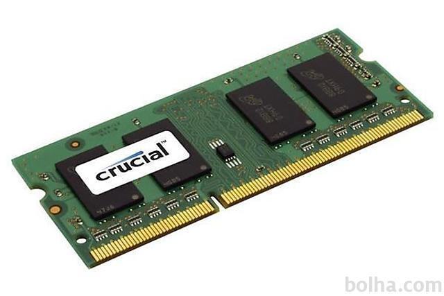 RAM 4 GB, DDR3L, PC3L-12800, 1600 MHZ, SODIMM, CRUCIAL