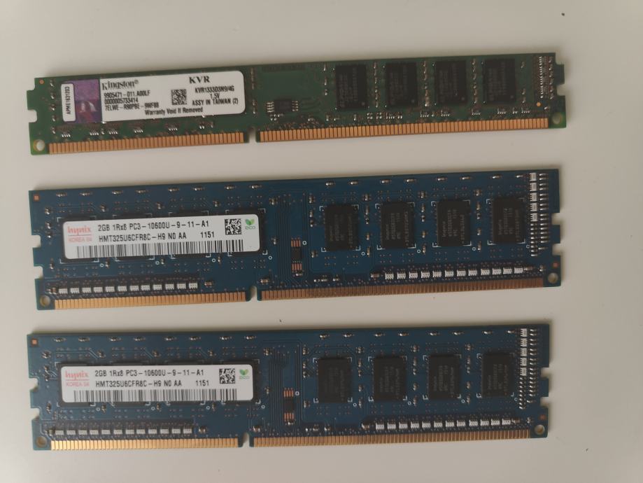 RAM DDR3 1333Mzh 1x 4GB + 2x 2GB