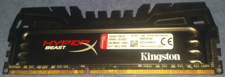 Ram DDR3 8GB 2400MHz PC3-19200 Kingston HyperX Beast
