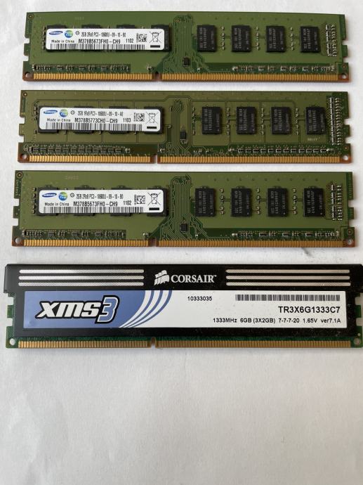 RAM DDR3 8GB (4x 2GB) za PC