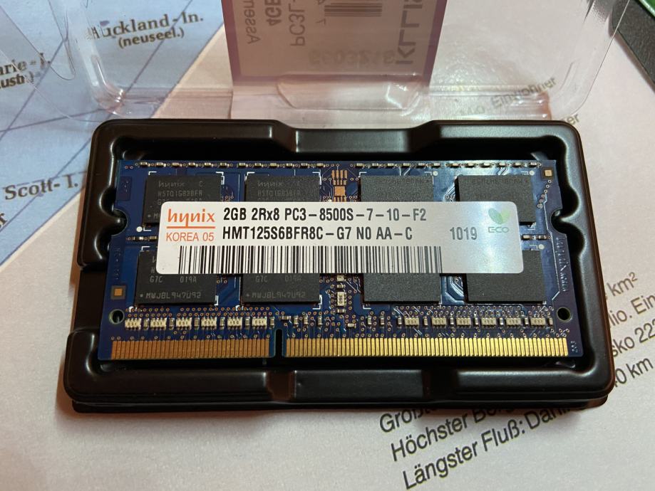 2GB 2Rx8 PC3-8500S-7-10-F2 (SODIMM DDR3)