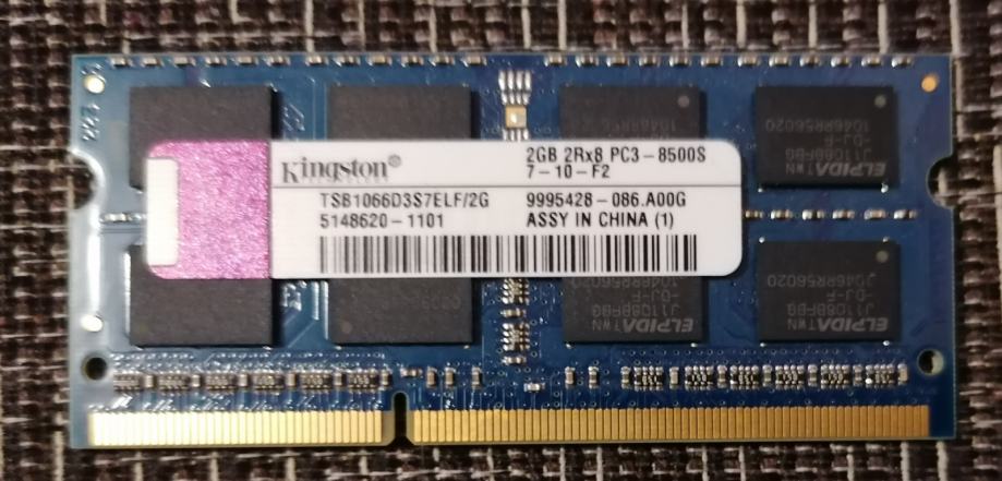 2x2gb RAM DDR3 1066mhz 8500s