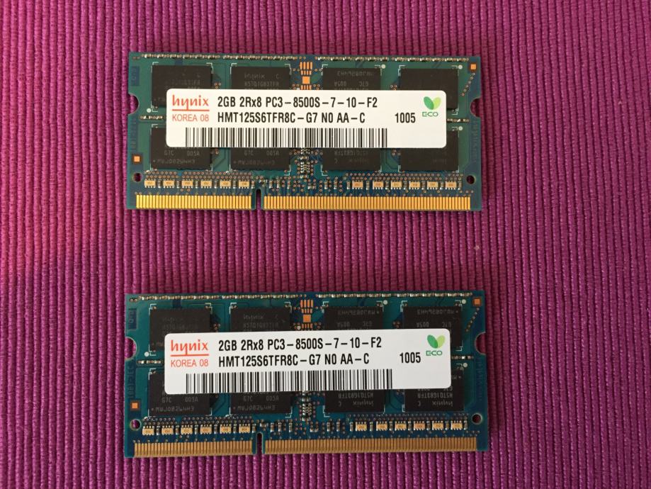 2GB DDR3 1066MHz PC3-8500S Laptop RAM – SO-DIMM, 204-Pin – 2RX8 – Unbranded