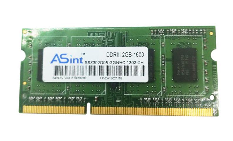 Asint 2GB DDR3 RAM memory SO-DIMM 1600MHz SSZ302G08-GGNHC 1302 Ch