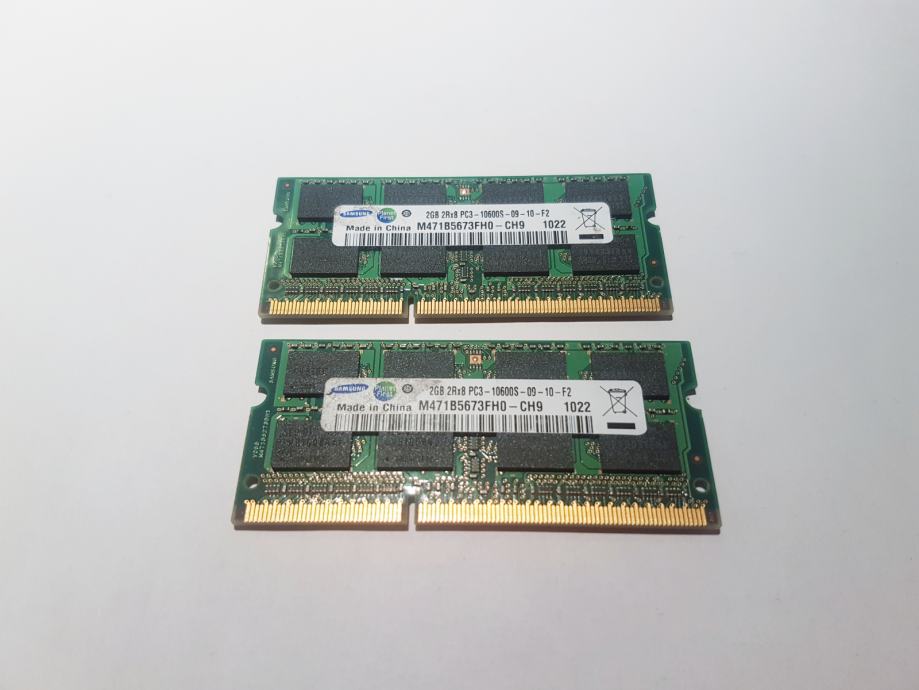 DDR3 RAM za prenosnik, Samsung 2GB PC3-10600S