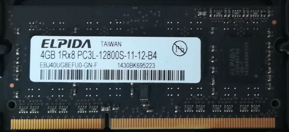 RAM za prenosnik 4GB DDR3 1600MHz