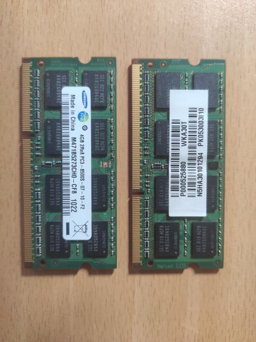 Samsung 2x4 GB 2Rx8 PC3-8500S RAM