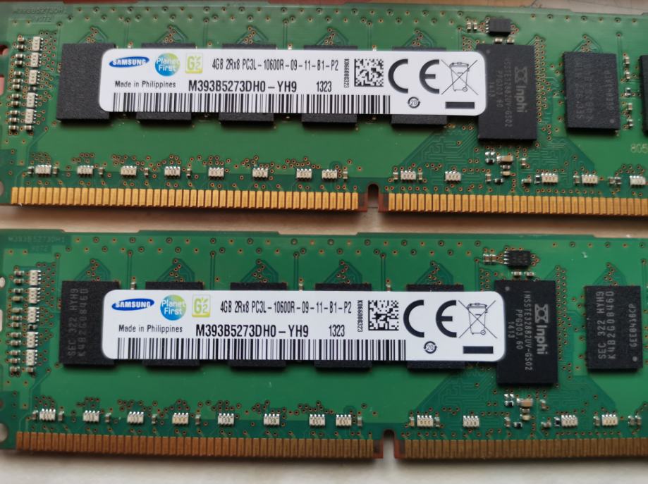 8GB (2x 4GB 2Rx8 PC3L - 10600R) ECC DDR3 RAM za strežnike