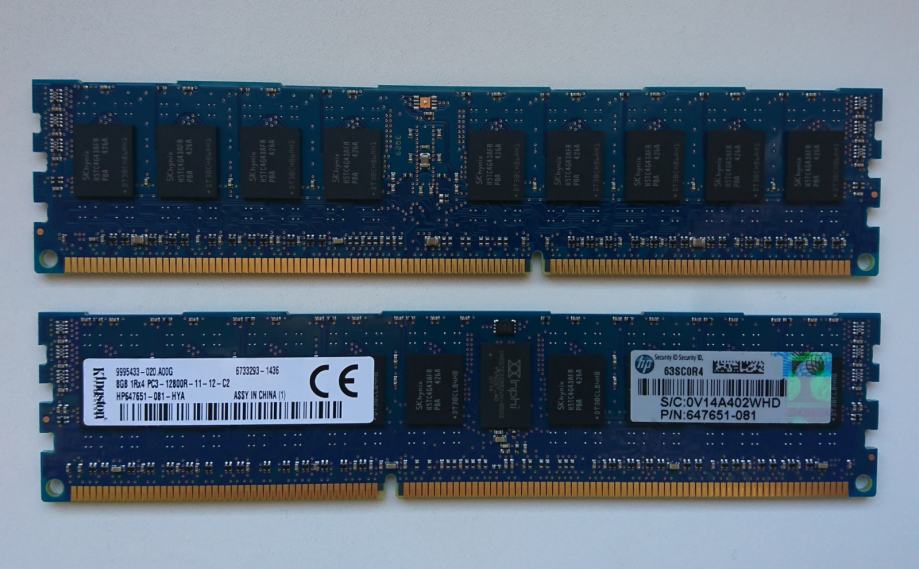 Pomnilnik za SERVER 8GB DDR3 1Rx4 PC3-12800R - Kingston