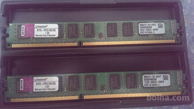 RAM za strežnik Kingston 2×2 GB DDR3 ECC